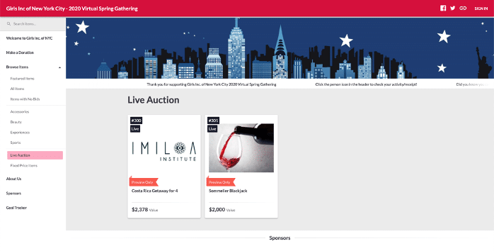 Girls, Inc. Live Auction Tab in preview only mode   https://one.bidpal.net/ginycgala/welcome